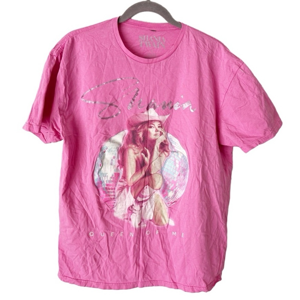 Shania Twain‎ T-Shirt Women's XL Pink Queen of Me Graphic Tee Band Tee Country